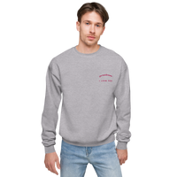 Sweatshirt unisexe - ps tendresse i love you - brodé rose sur gris