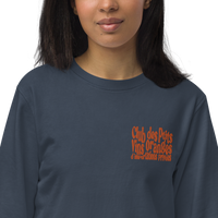 Sweatshirt unisexe matériel éco-friendly - Club des ptits vins oranges d'importations privées